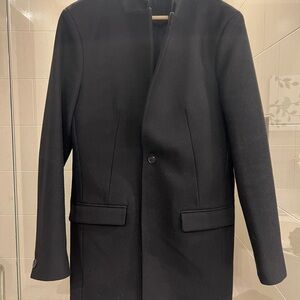 AllSaints ODELL Black overcoat 38 fits like a 36